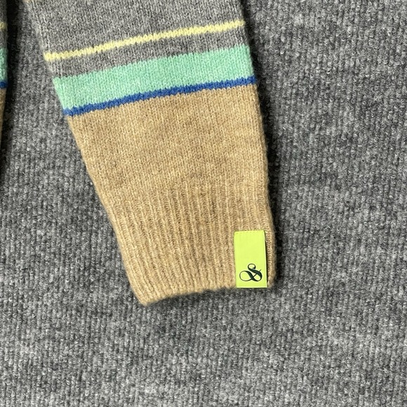 Scotch & Soda Multicolor Striped Ribbed Knit Sweater Wool Blend Men's Small - Picture 5 of 8